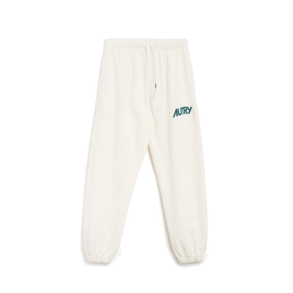 Autry White Cotton Joggers - Confort et Style pour le Sport