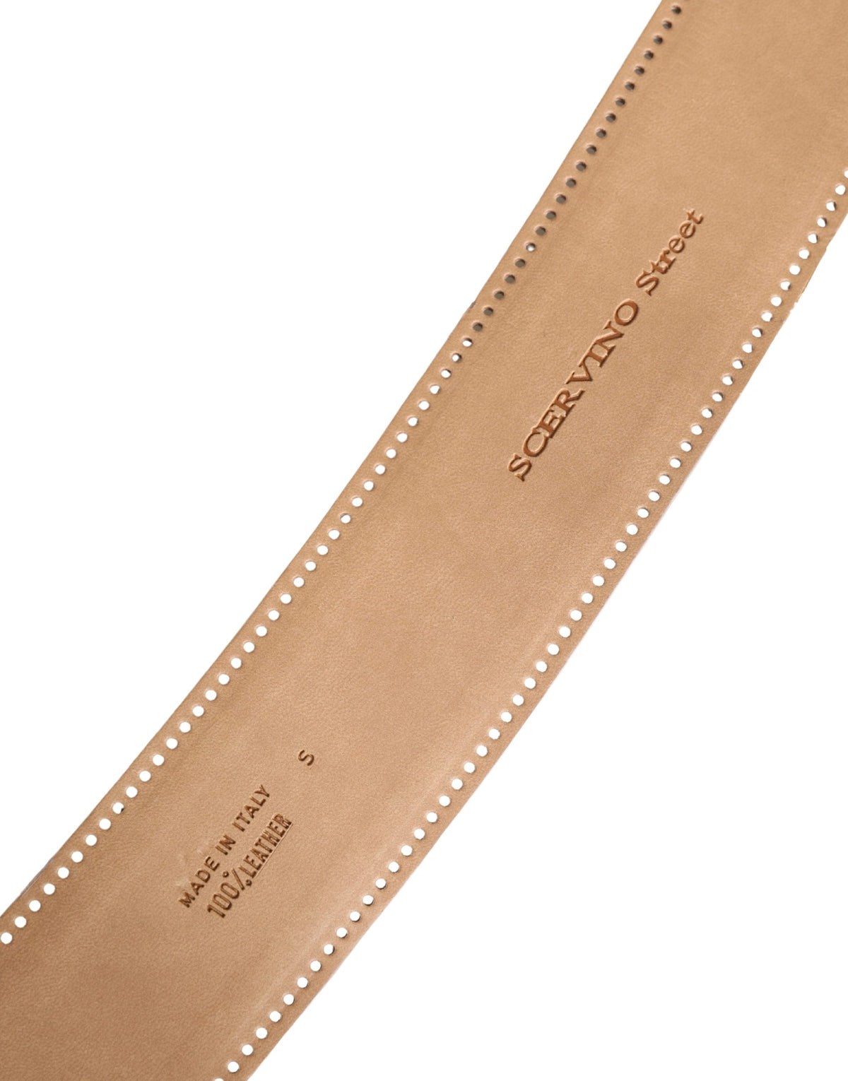 Scervino Street White Textured Leather Wide Belt with Silver Buckle