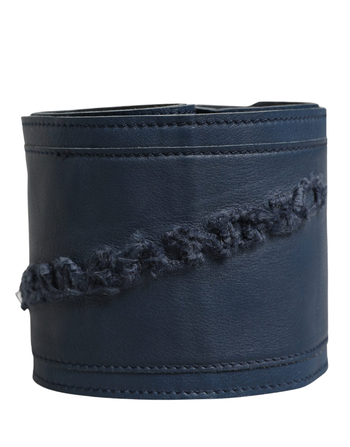 Ermanno Scervino Blue Leather Wide Waist Cintura Belt