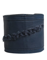 Ermanno Scervino Blue Leather Wide Waist Cintura Belt