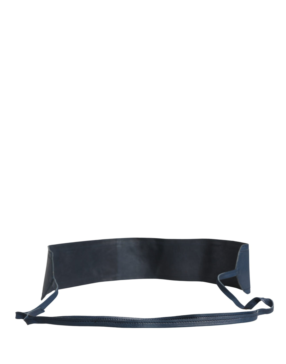 Ermanno Scervino Blue Leather Wide Waist Cintura Belt