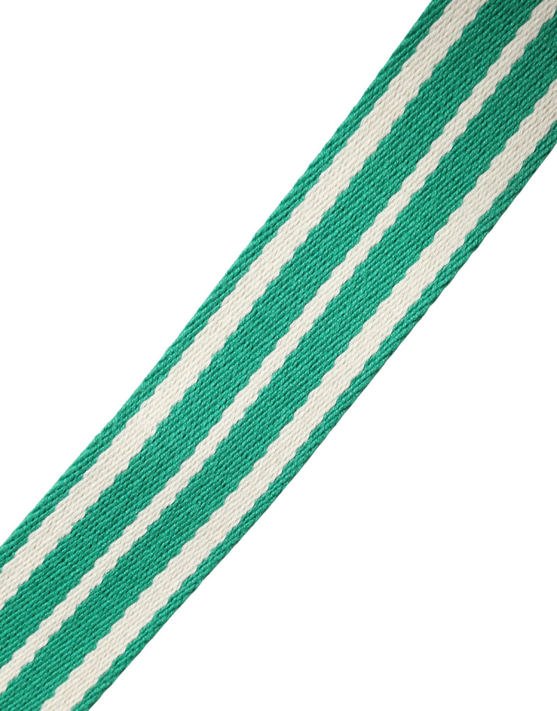 Red Valentino Ceinture en Toile à Rayures Blanches et Vertes