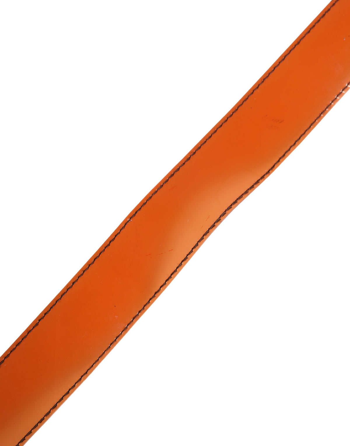 Miu Miu Orange PVC Waist Belt with Square Buckle for Women