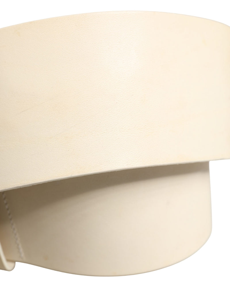 Cavalli Class Off White Leather Waist Belt for Women