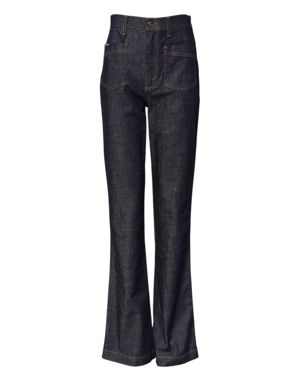 Dolce & Gabbana Dark Blue Flared Wide Leg Denim Jeans