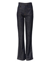 Dolce & Gabbana Dark Blue Flared Wide Leg Denim Jeans