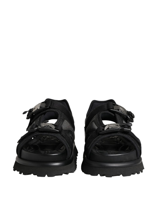 Dolce & Gabbana Black Logo Detailed Men’s Chunky Sandals