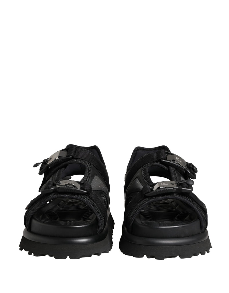 Dolce & Gabbana Black Logo Detailed Men’s Chunky Sandals