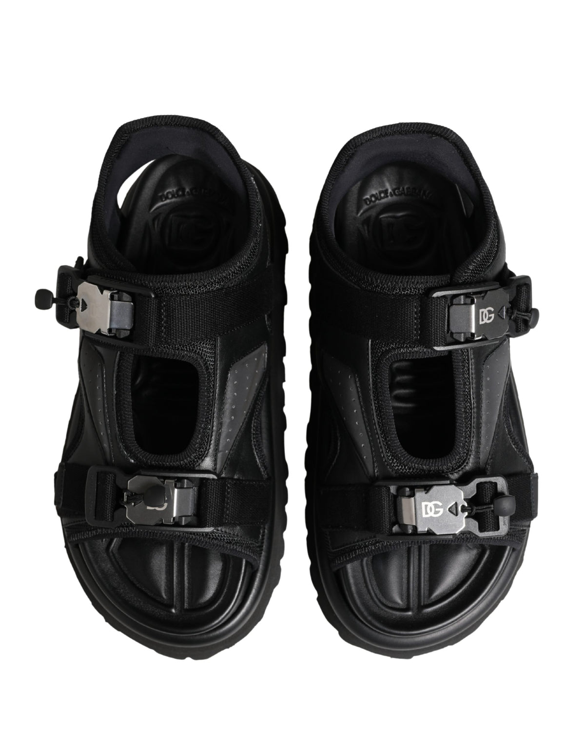Dolce & Gabbana Black Logo Detailed Men’s Chunky Sandals