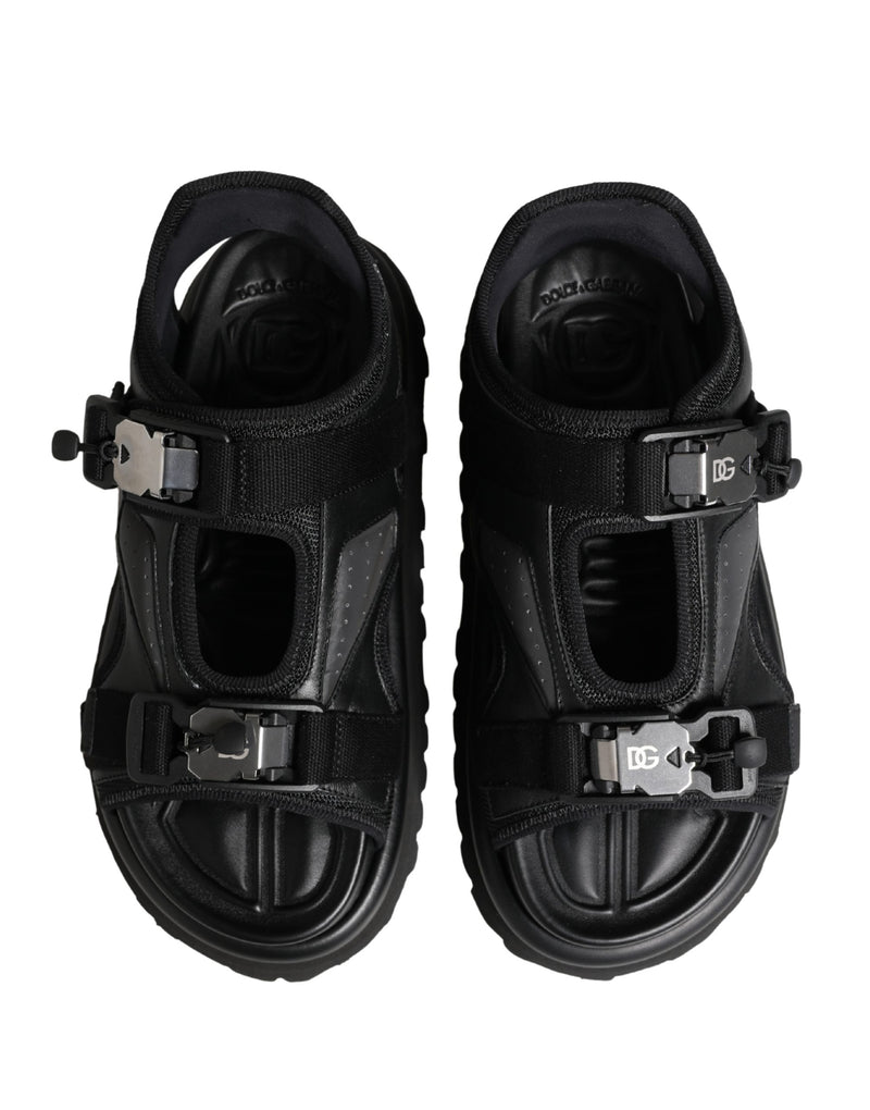 Dolce & Gabbana Black Logo Detailed Men’s Chunky Sandals