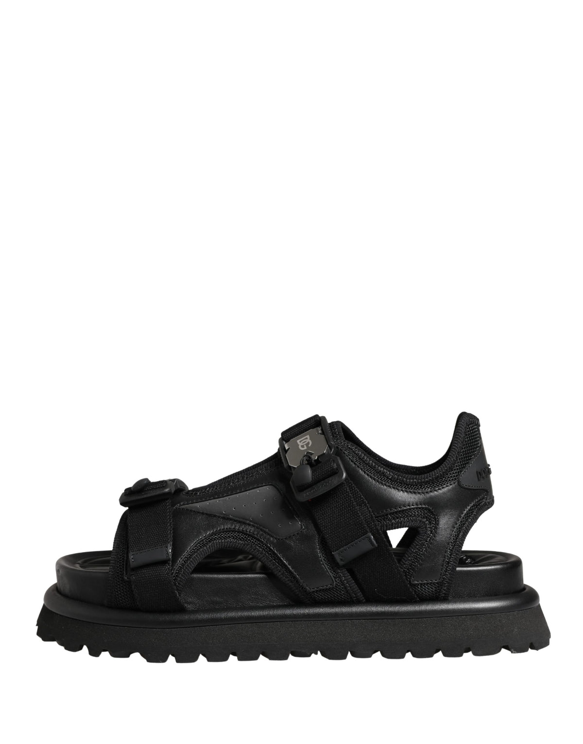 Dolce & Gabbana Black Logo Detailed Men’s Chunky Sandals