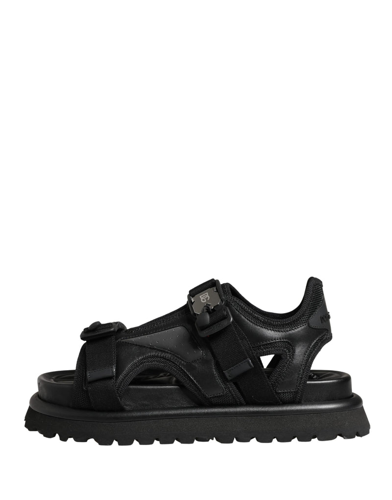 Dolce & Gabbana Black Logo Detailed Men’s Chunky Sandals