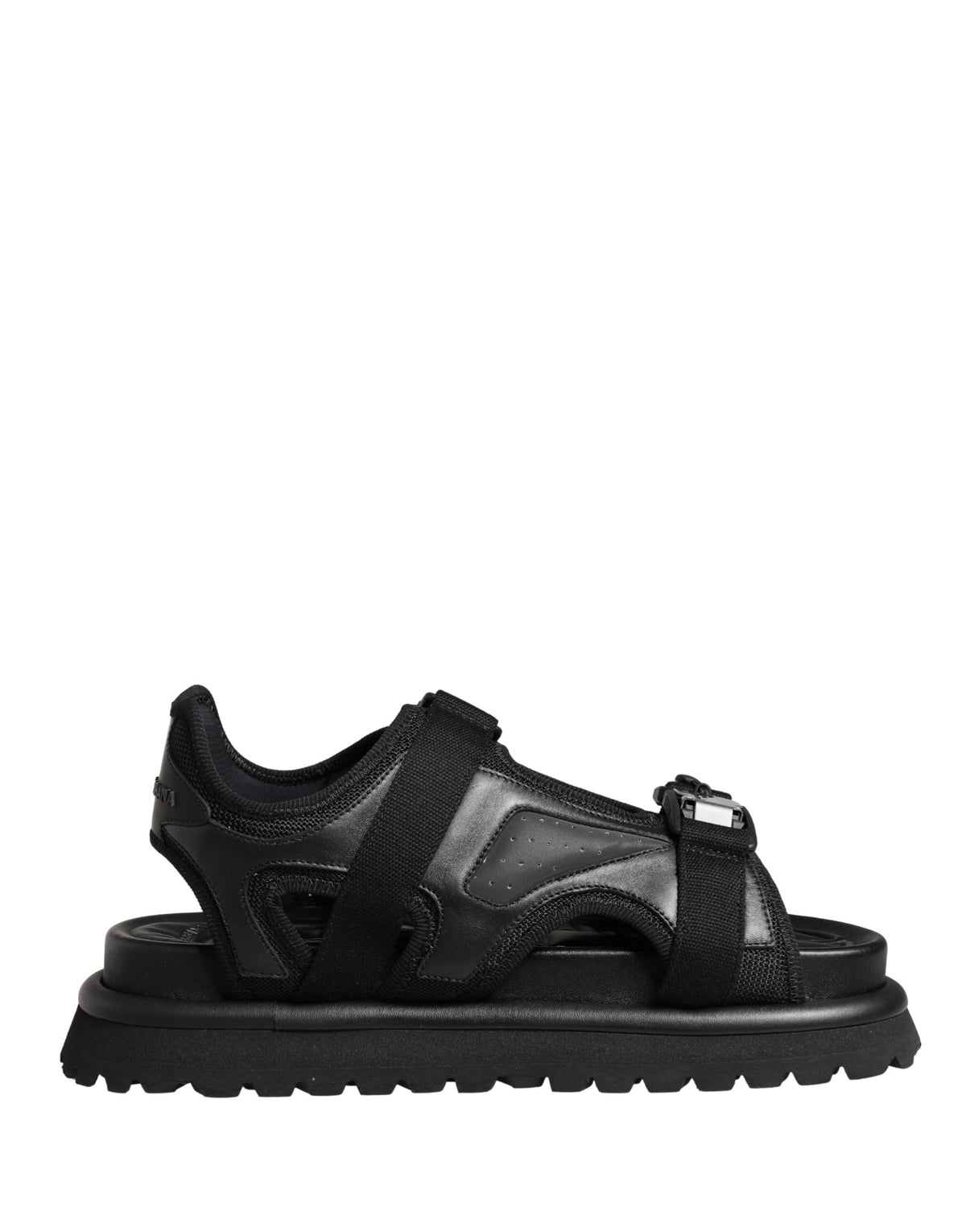Dolce & Gabbana Black Logo Detailed Men’s Chunky Sandals