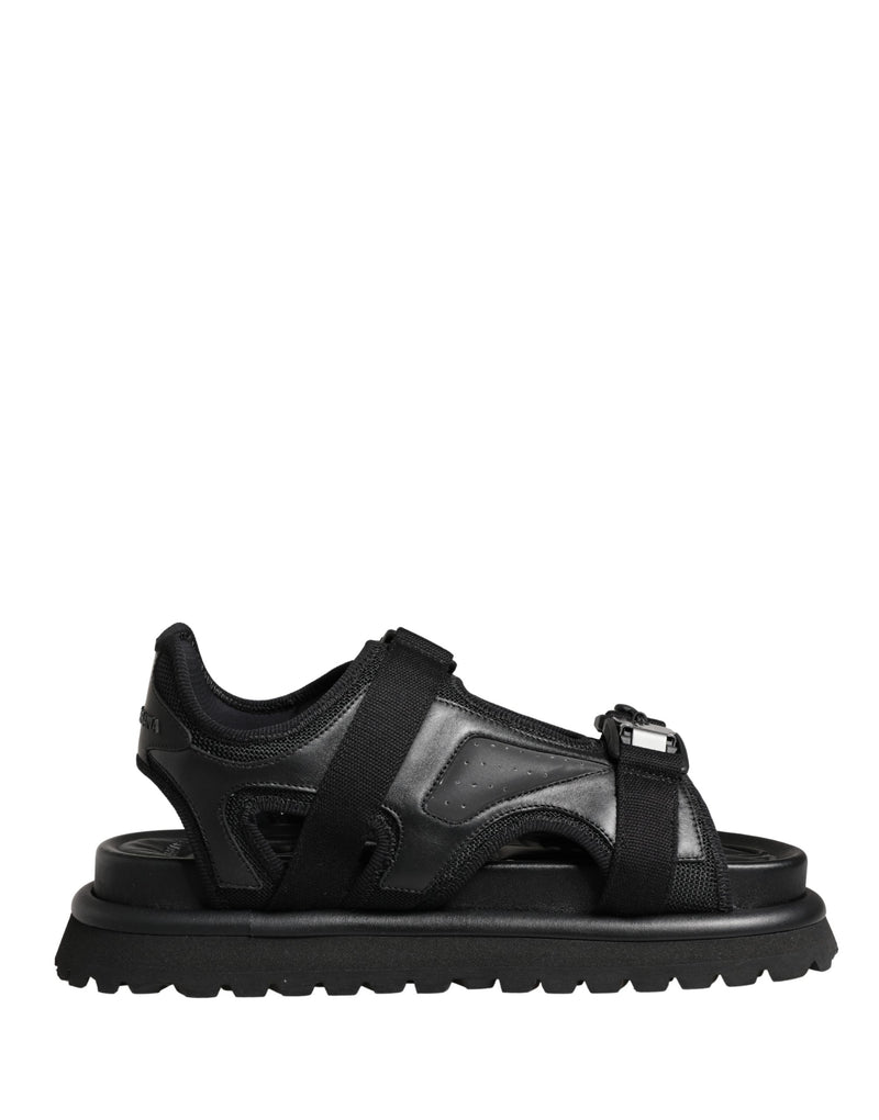 Dolce & Gabbana Black Logo Detailed Men’s Chunky Sandals