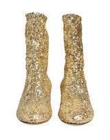 Dolce & Gabbana Gold Sequined Short Boots for Women
