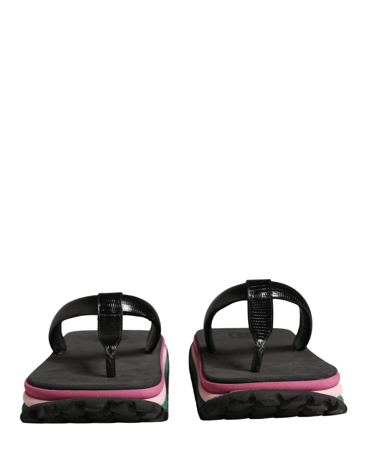 Dolce & Gabbana Multicolor Rubber Chunky Flip Flop Sandals