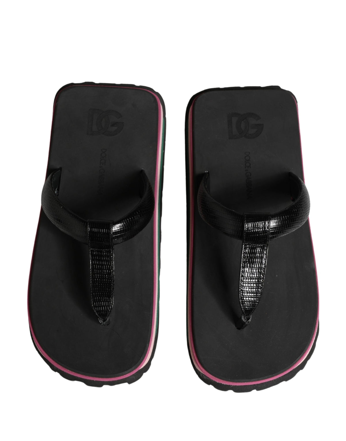 Dolce & Gabbana Multicolor Rubber Chunky Flip Flop Sandals