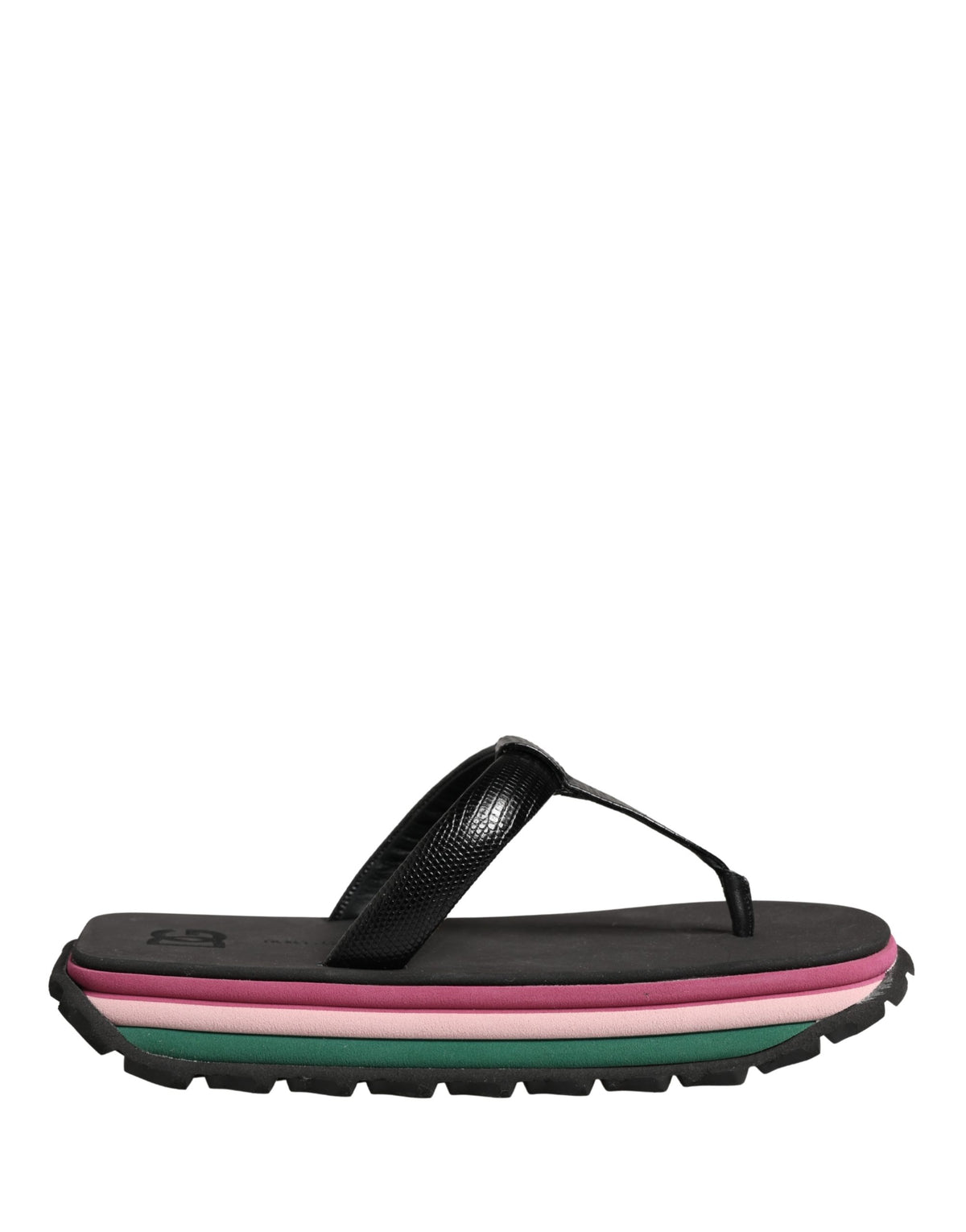 Dolce & Gabbana Multicolor Rubber Chunky Flip Flop Sandals