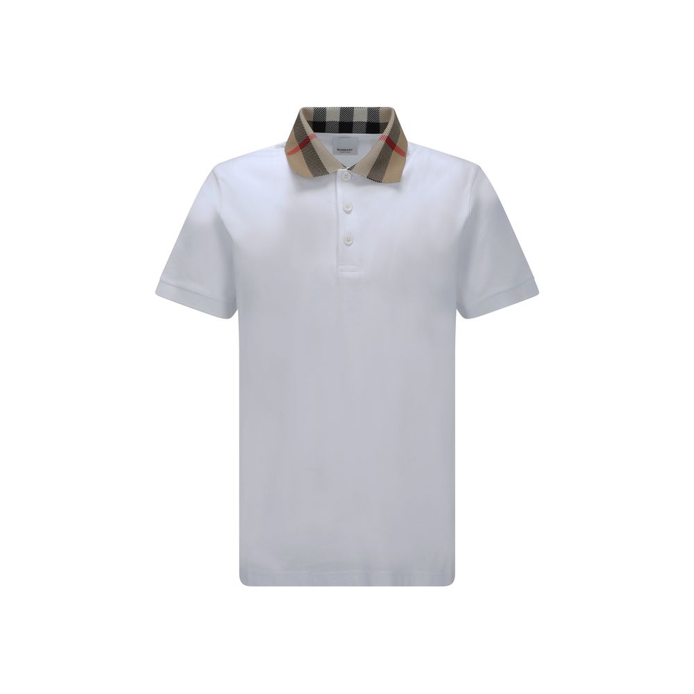 Polo Shirt en Coton Blanc Cody de Burberry