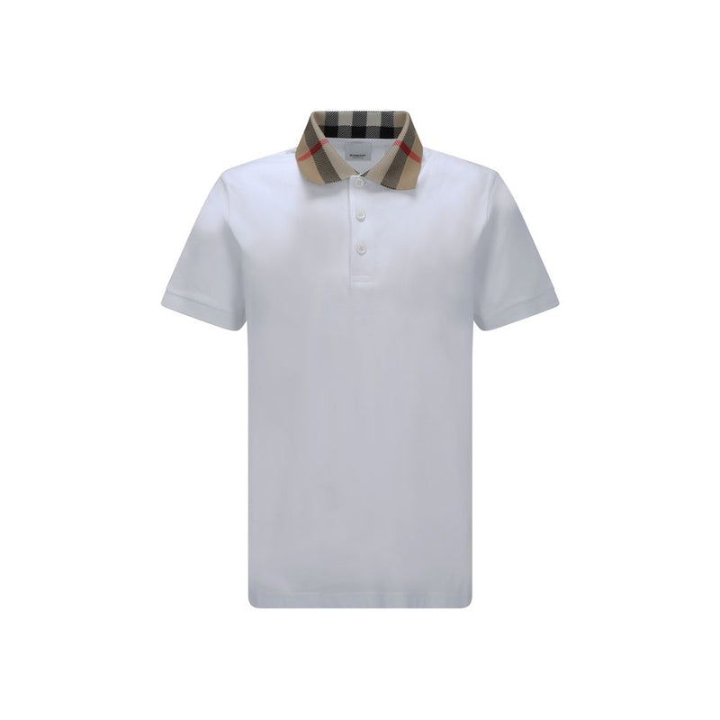Polo Shirt en Coton Blanc Cody de Burberry