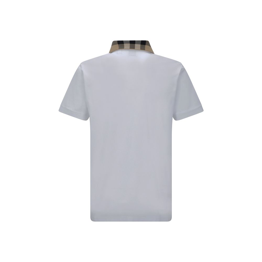 Polo Shirt en Coton Blanc Cody de Burberry