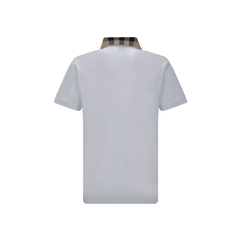 Polo Shirt en Coton Blanc Cody de Burberry