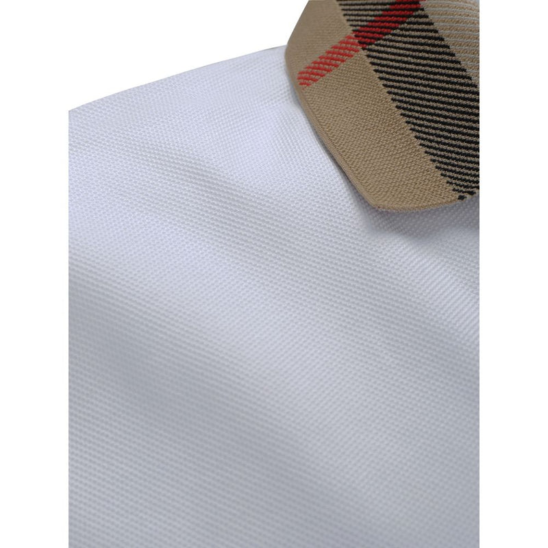 Polo Shirt en Coton Blanc Cody de Burberry