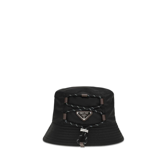 Prada Zwarte Gerecyclede Polyamide Bucket Hat
