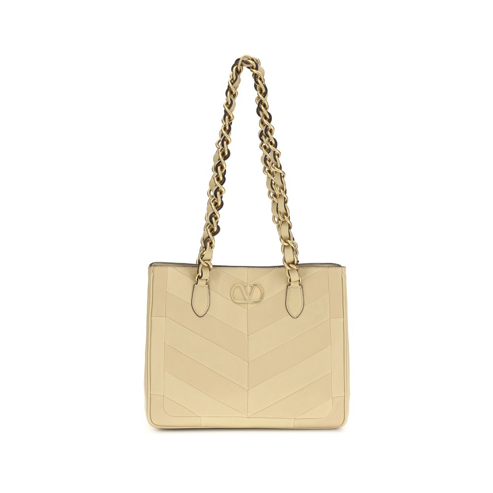 Valentino Garavani Gold Napa Leather Shoulder Bag - Laseine Model
