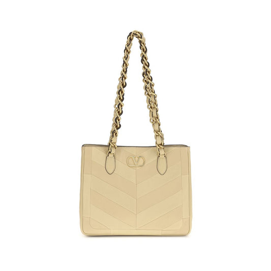 Valentino Garavani Gold Napa Leather Shoulder Bag - Laseine Model