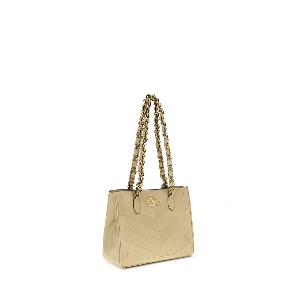 Valentino Garavani Gold Napa Leather Shoulder Bag - Laseine Model