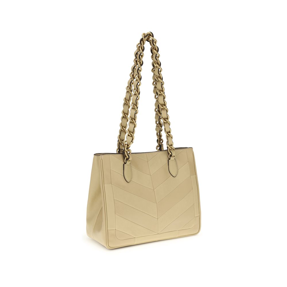 Valentino Garavani Gold Napa Leather Shoulder Bag - Laseine Model
