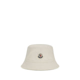 Moncler White Polyester Reversible Bucket Hat for Women