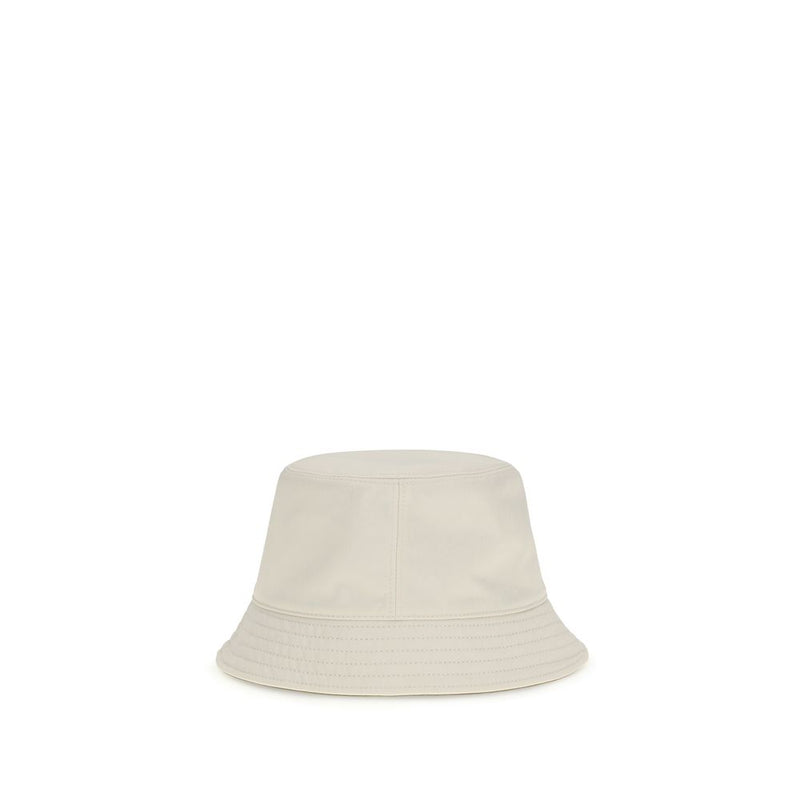 Moncler White Polyester Reversible Bucket Hat for Women