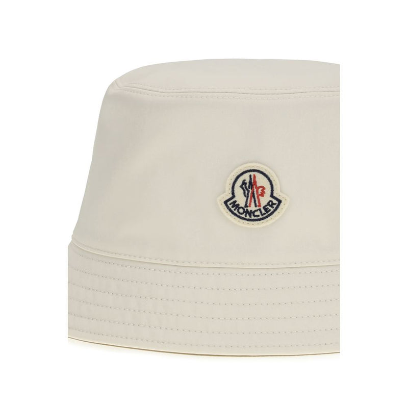 Moncler White Polyester Reversible Bucket Hat for Women