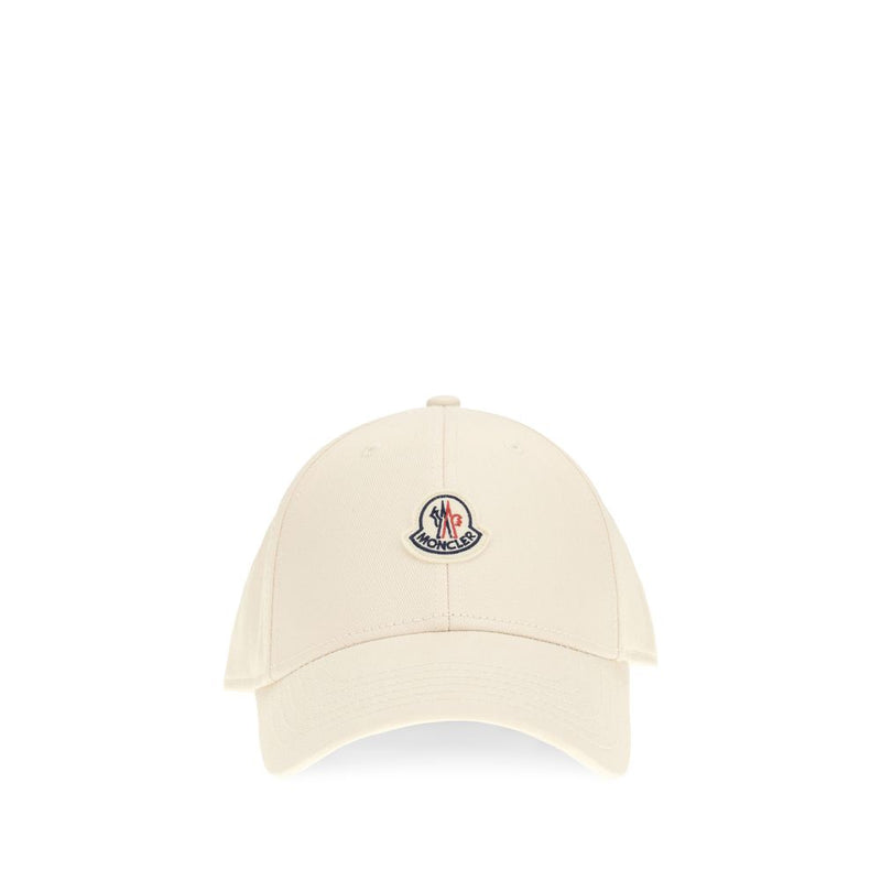 Moncler Beige Cotton Baseball Cap - Sporty Elegance