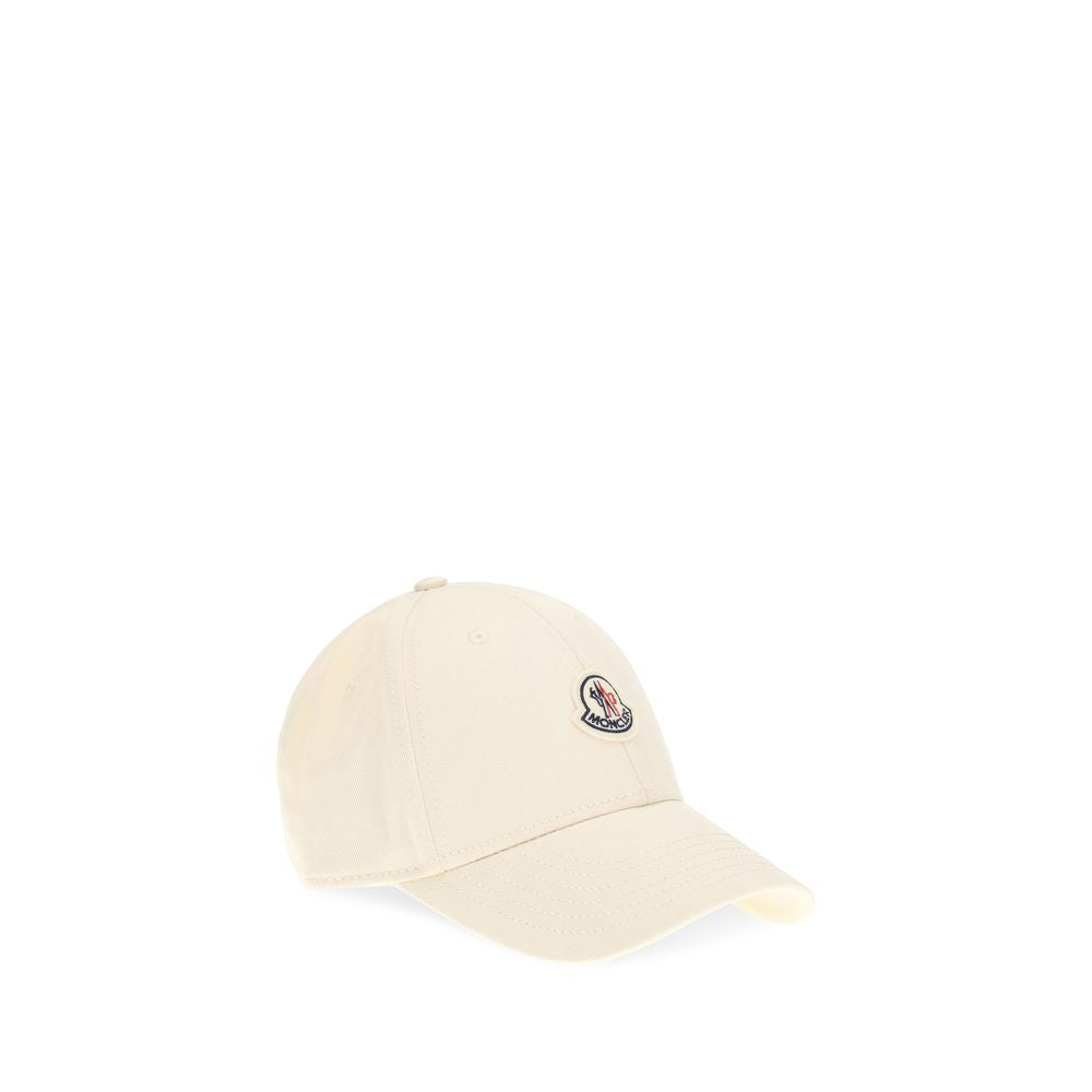 Moncler Beige Cotton Baseball Cap - Sporty Elegance
