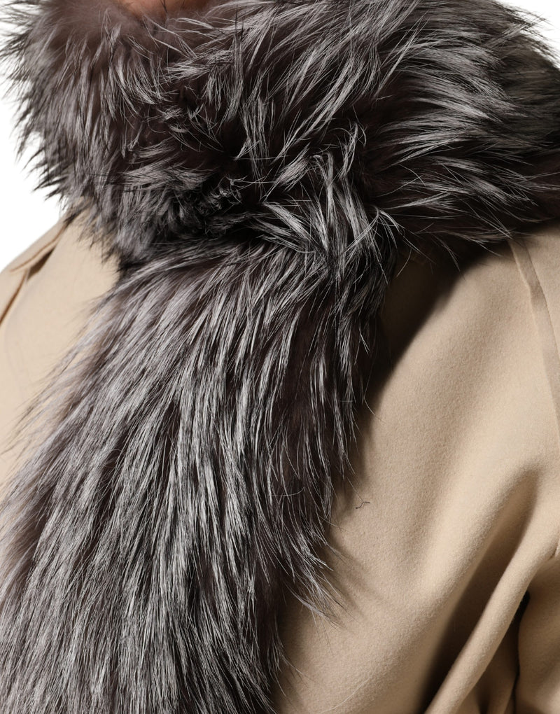Dolce & Gabbana Écharpe en Fourrure de Renard Argenté