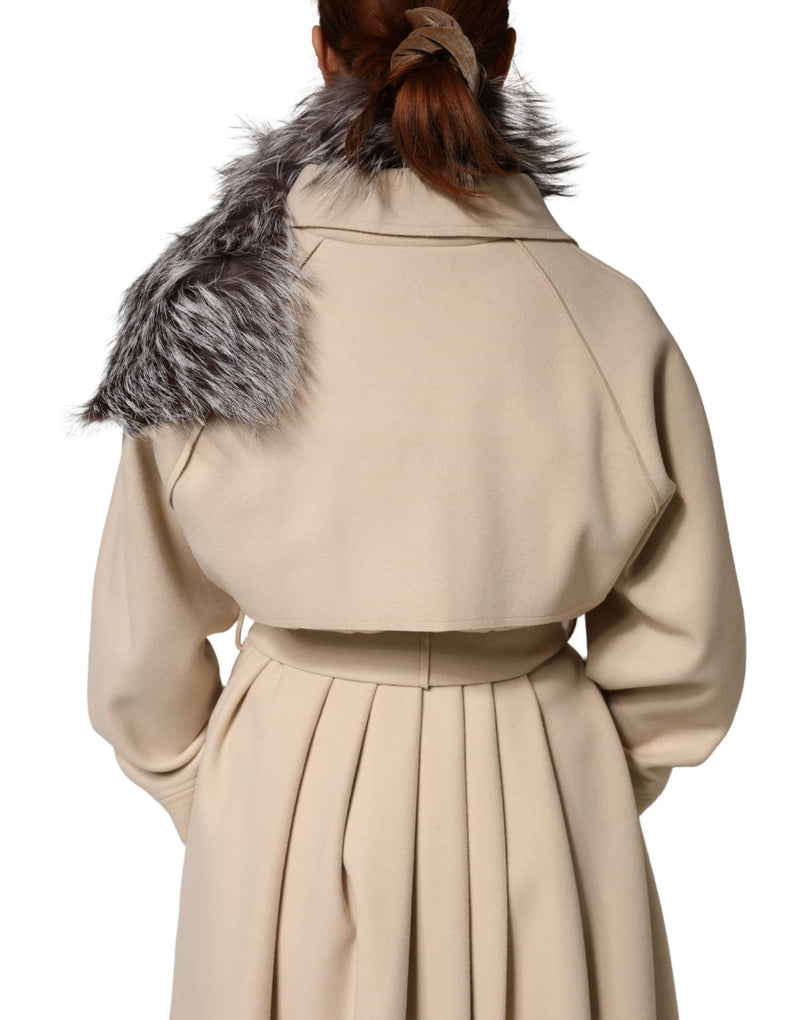 Dolce & Gabbana Écharpe en Fourrure de Renard Argenté