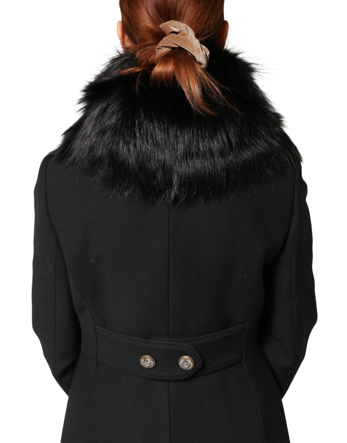 Dolce & Gabbana Black Fur Shoulder Wrap Scarf - Luxury Accessory