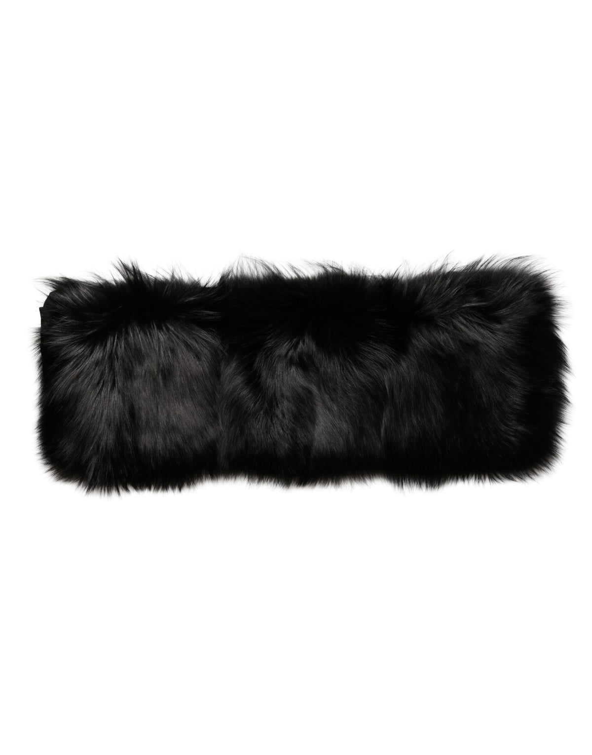 Dolce & Gabbana Black Fur Shoulder Wrap Scarf - Luxury Accessory