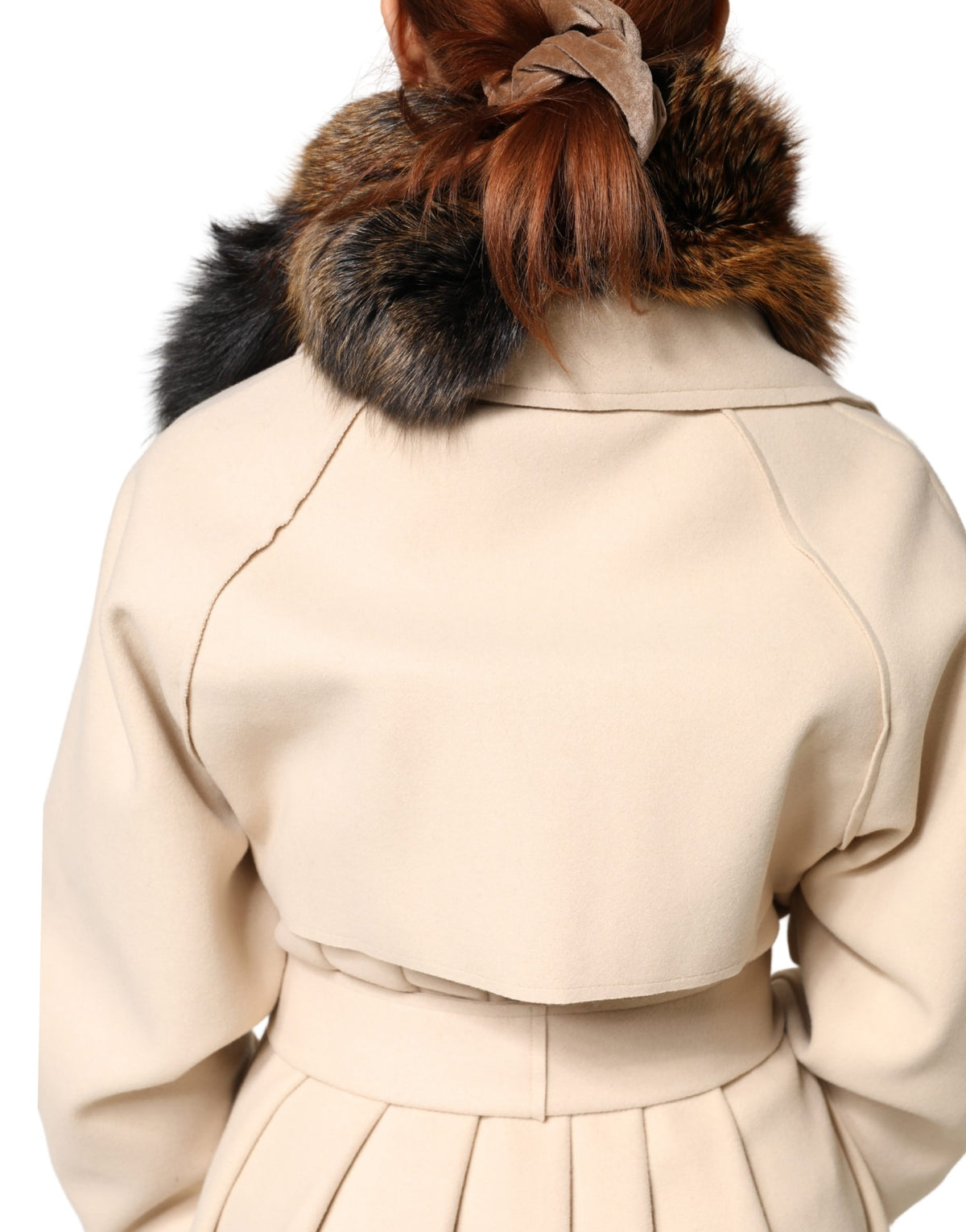 Dolce & Gabbana Écharpe en Fourrure de Renard Rouge Brun