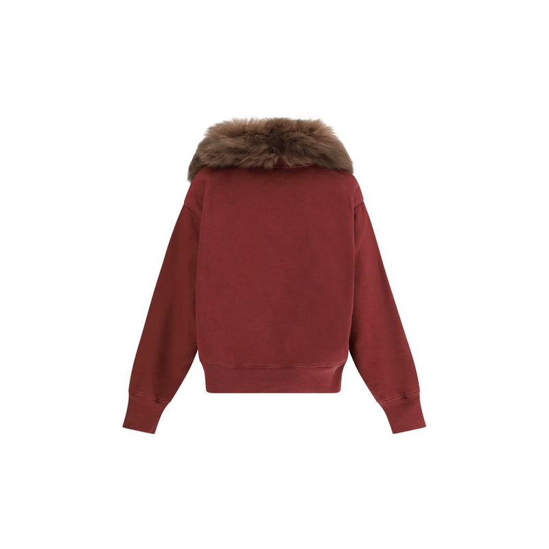 Prada Bordeaux Cotton Sweatshirt - Oversized Luxury
