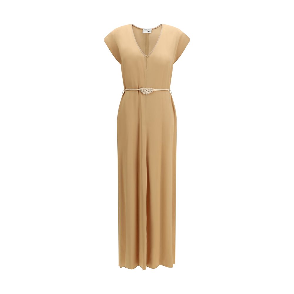 Forte_Forte Orange Viscose Kaftan Dress for Women
