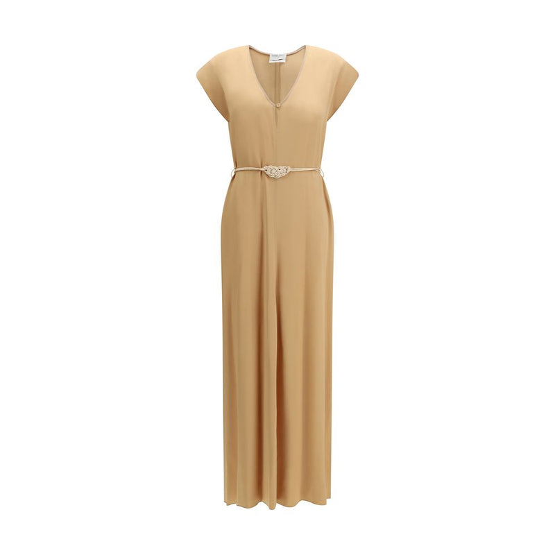 Forte_Forte Orange Viscose Long Kaftan Dress for Women