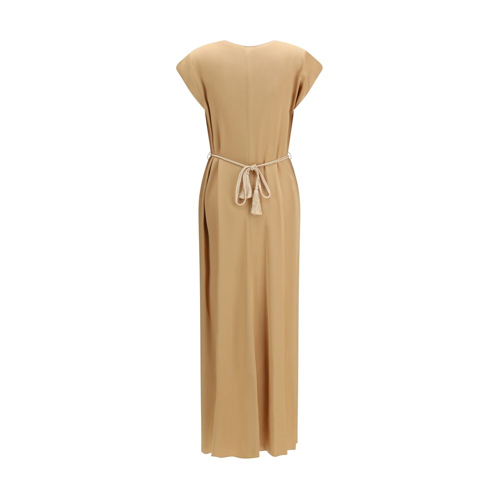 Forte_Forte Orange Viscose Kaftan Dress for Women