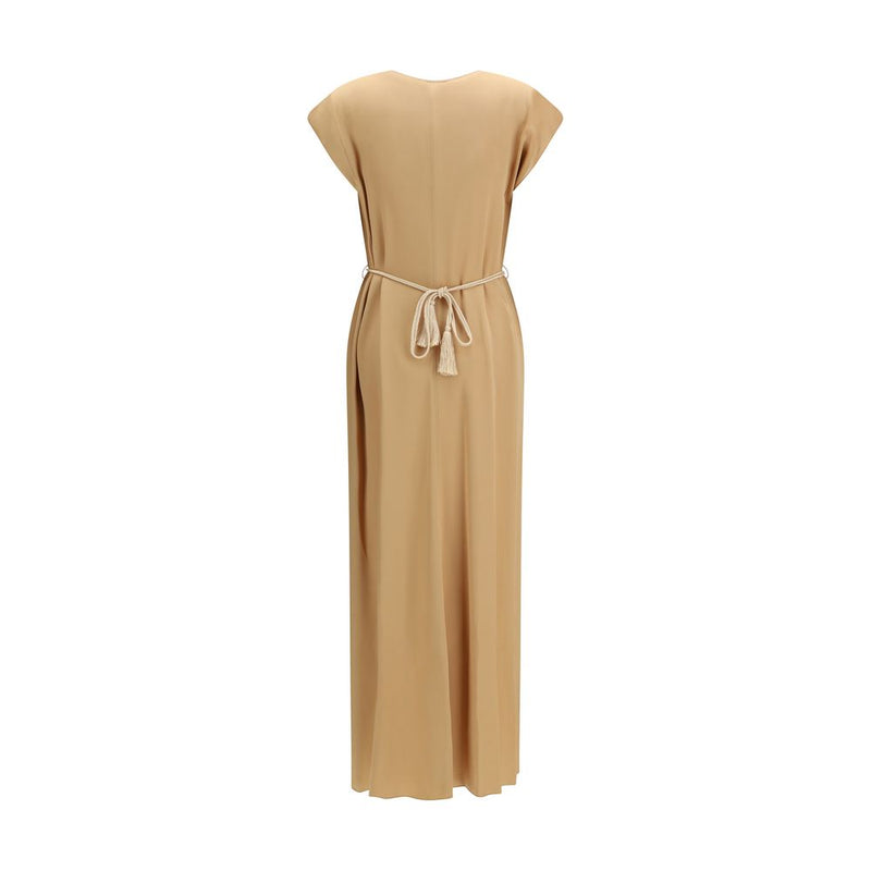 Forte_Forte Orange Viscose Long Kaftan Dress for Women
