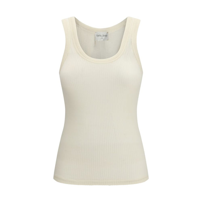 Forte_Forte Beige Fleece Wool Top for Women - Elegant & Comfortable