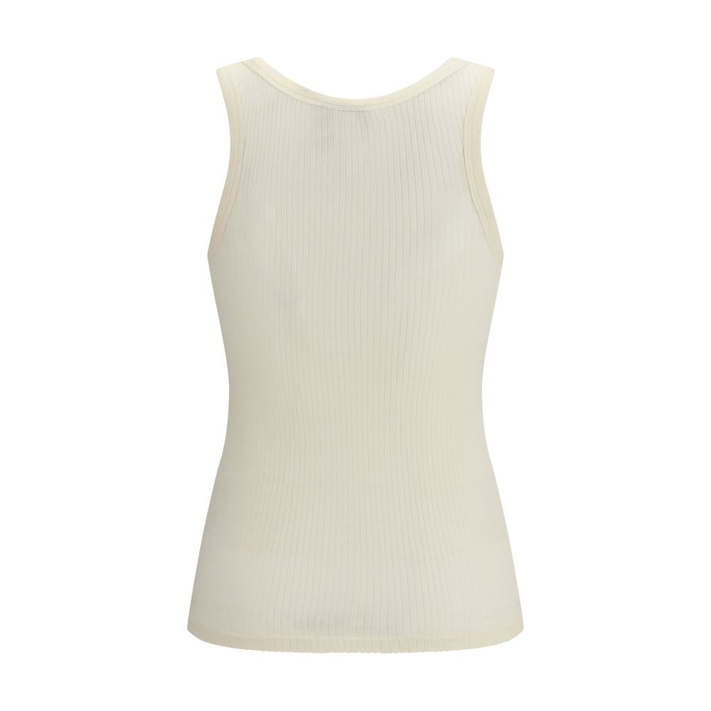 Forte_Forte Beige Fleece Wool Top for Women - Elegant Comfort