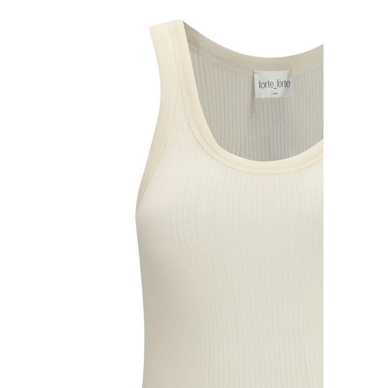 Forte_Forte Beige Fleece Wool Top for Women - Elegant & Comfortable